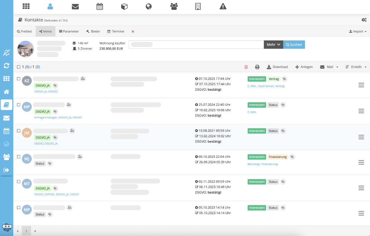 CRM Interface